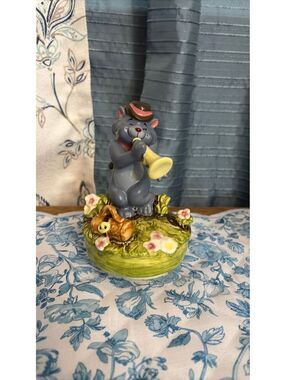 Vintage Disney Schmid Aristocrats Scat Cat Music Box Disney Productions Figurine
